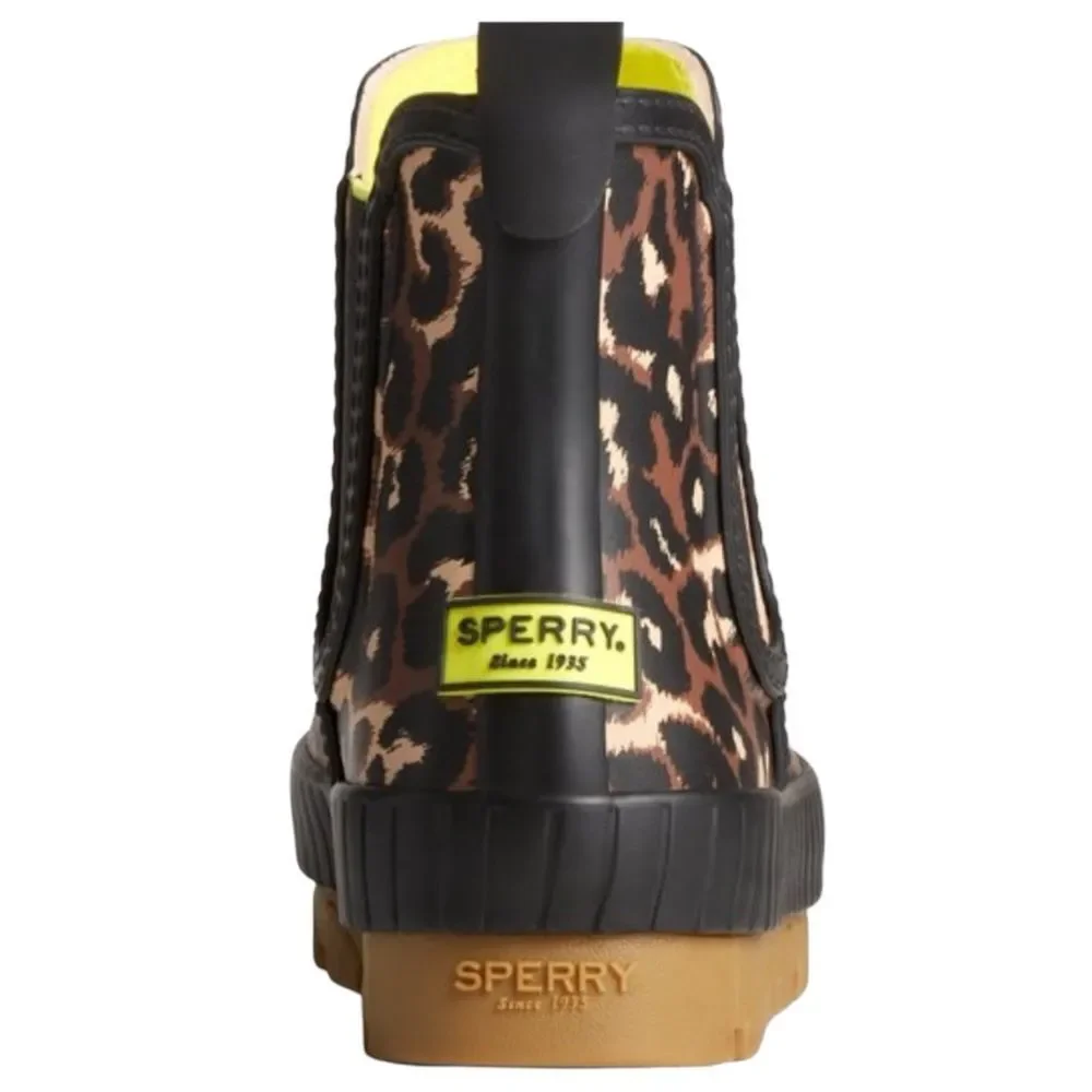 Sperry Torent Leopard Chelsea Waterproof Rainboot NWT